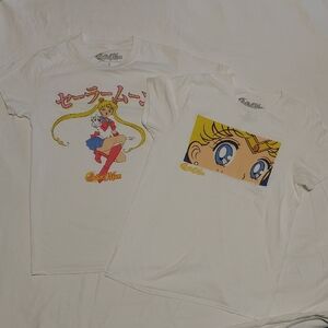 Sailor Moon Women's White Graphic Tees